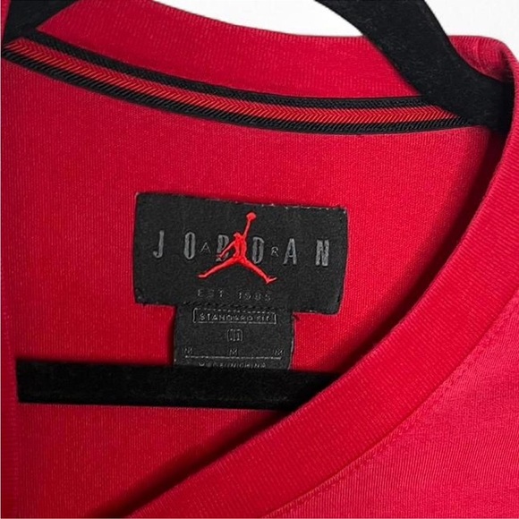 Air Jordan Red Jumpman Logo T-Shirt – Size M – Classic Athletic Streetwear - Picture 4 of 5